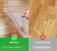SHAREWIN podloga za uredsku stolicu za tvrde podove, 120x90 cm, prozirni zaštitni tepih protiv klizanja, lako se čisti, za stolice s kotačićima 3