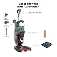 Aparat de curățat covoare Shark CarpetXpert EX151 cu dispozitiv manual pentru îndepărtarea petelor și a murdăriei, 340 ml, gri ardezie 10