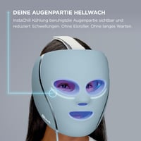 Shark CryoGlow LED maska za lice s hlađenjem područja oko očiju, anti-aging, čišćenje kože, crveni/plavi LED, infracrveno svjetlo, USB-C, daljinski upravljač, torbica za pohranu, ljubičasta 7