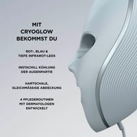 Shark CryoGlow LED maska za lice s hlađenjem područja oko očiju, anti-aging, čišćenje kože, crveni/plavi LED, infracrveno svjetlo, USB-C, daljinski upravljač, torbica za pohranu, ljubičasta 6