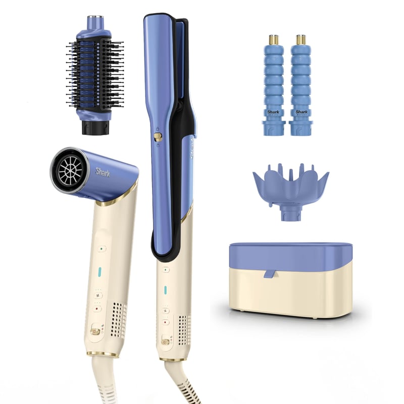 Multistyler și Uscător de Păr Shark Glam pentru Păr Drept, Ondulat și Cret
