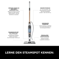 Aparat de curățat cu abur Shark SteamSpot S2001EU cu tehnologie Steam Blaster pentru pardoseli dure, culoarea arămie 10