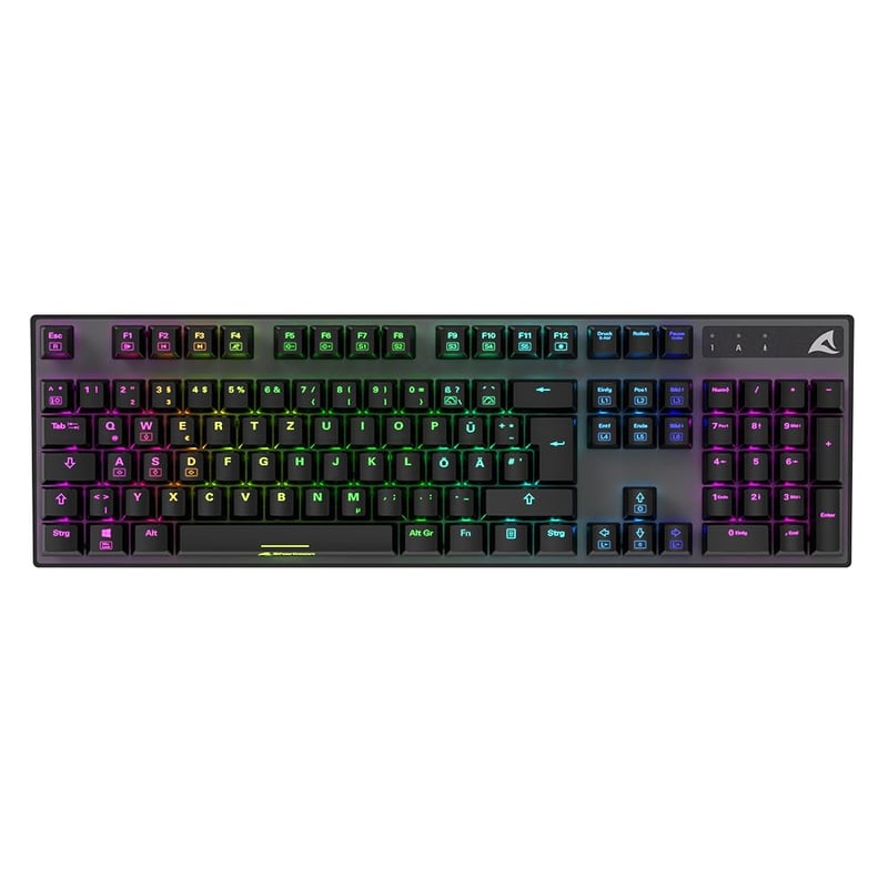 Mechanická herná klávesnica Sharkoon Skiller SGK20 – spínače Huano Red, RGB podsvietenie