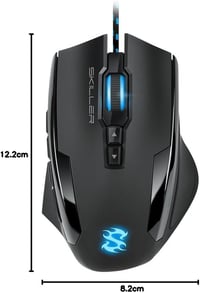 Sharkoon Skiller SGM1 gamer egér makró gombokkal, 10800 DPI, RGB - fekete 9