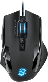 Sharkoon Skiller SGM1 gamer egér makró gombokkal, 10800 DPI, RGB - fekete 1