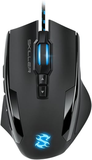 Sharkoon Skiller SGM1 gaming miš s makro tipkama, 10800 DPI, RGB - crni