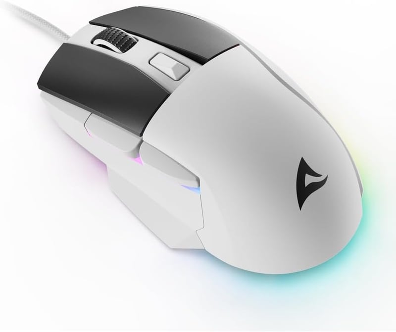 Sharkoon Skiller SGM35 fehér optikai gamer egér RGB PBT gombokkal