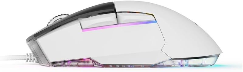 Sharkoon Skiller SGM35 fehér optikai gamer egér RGB PBT gombokkal
