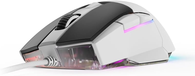 Sharkoon Skiller SGM35 fehér optikai gamer egér RGB PBT gombokkal