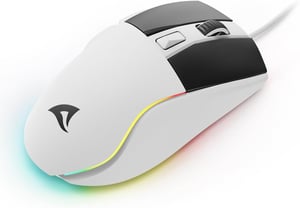 Sharkoon Skiller SGM35 optički gaming miš, RGB, PBT – bijeli