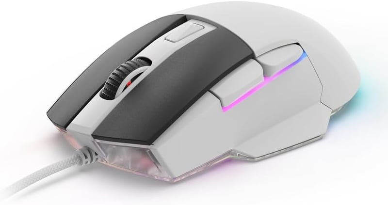 Sharkoon Skiller SGM35 fehér optikai gamer egér RGB PBT gombokkal