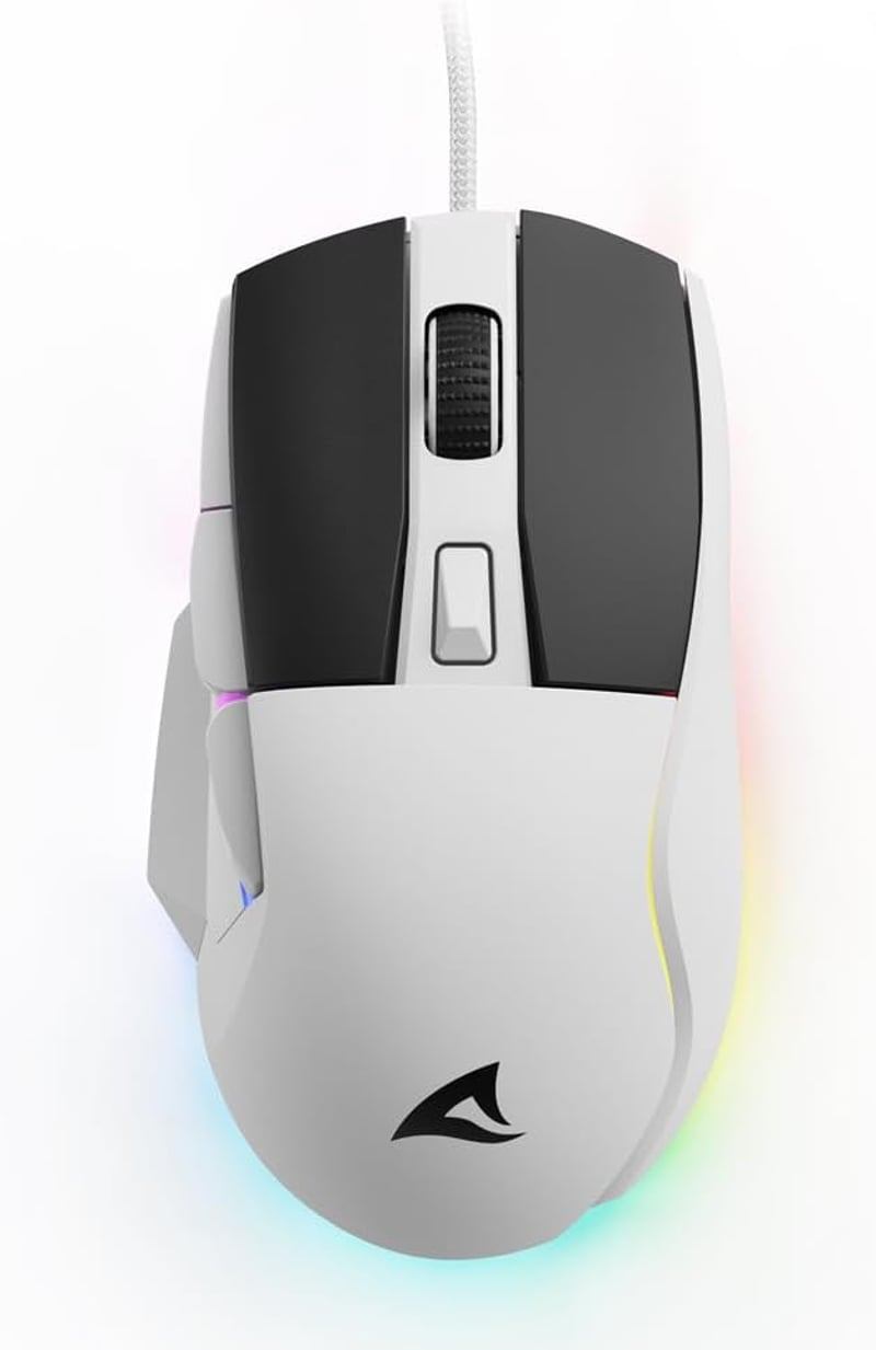 Sharkoon Skiller SGM35 fehér optikai gamer egér RGB PBT gombokkal