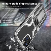 SharkProten iPhone 13 Ütésálló Tok - Mágneses Gyűrűs Állvánnyal, Dupla Rétegű Védelem, Kamera Védelemmel, Ezüst 3