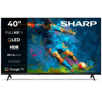 SHARP 40HF3365E Google TV 40 colos FHD QLED keret nélküli televízió – Google Assistant, Chromecast, Bluetooth, 3x HDMI, 2x USB, 2x8W hangszó 1