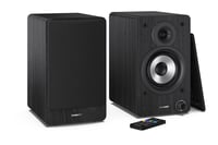 Aktívny regálový reproduktor SHARP CP-SS30(BK), čierny – 60W RMS (2x30W), 2-pásmový, Bluetooth 5.0, štúdiový monitor, USB, optický, AUX, RCA vstup, 4-palcový 1
