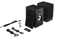 Aktívny regálový reproduktor SHARP CP-SS30(BK), čierny – 60W RMS (2x30W), 2-pásmový, Bluetooth 5.0, štúdiový monitor, USB, optický, AUX, RCA vstup, 4-palcový 6