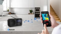 SHARP DR-P420(BK) Prenosné rádio DAB+ Bluetooth 5.0, DAB+/FM, duálny budík, 40 staníc, napájanie cez USB alebo batérie, konektor na slúchadlá, Tokyo D 3