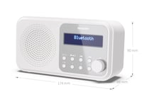 SHARP DR-P420(WH) Prenosné DAB+/FM rádio s Bluetooth 5.0 – duálny budík, pamäť na 40 staníc, napájanie cez USB alebo batérie, konektor na slúchadlá, snehobiele 6
