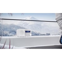 SHARP DR-P420(WH) Prenosné DAB+/FM rádio s Bluetooth 5.0 – duálny budík, pamäť na 40 staníc, napájanie cez USB alebo batérie, konektor na slúchadlá, snehobiele 5