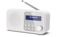 SHARP DR-P420(WH) Prenosné DAB+/FM rádio s Bluetooth 5.0 – duálny budík, pamäť na 40 staníc, napájanie cez USB alebo batérie, konektor na slúchadlá, snehobiele 1