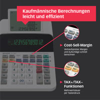 Sharp EL-1501 Asztali Számológép Kijelzővel – Fehér, Irodai Tischrechner 4