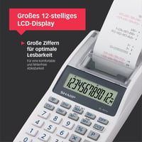 Calculator de birou cu imprimare Sharp EL-1611V – Alb 3