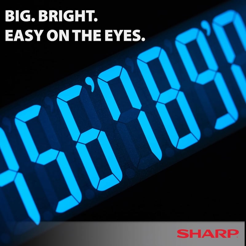 Sharp EL-1901 asztali számológép 12 számjegy 5 soros LCD kijelzővel fehér