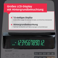 Stolová kalkulačka s tlačou Sharp EL-2607LG – biela 3