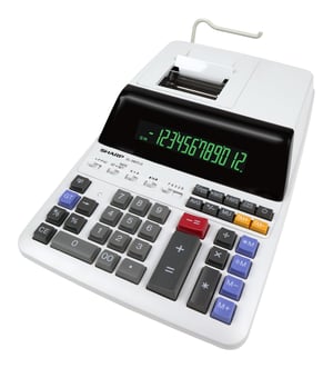 Stolni kalkulator s ispisom Sharp EL-2607LG – bijeli