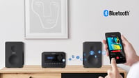 SHARP XL-B520D(BK) Sztereó Rendszer DAB+ Rádió, FM, Bluetooth, CD MP3 Lejátszó, USB, Fa Hangszórók, 40 W, Fekete 2