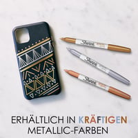 Permanentný popisovač Sharpie Metallic, strieborný, tenký hrot, 1 ks 2