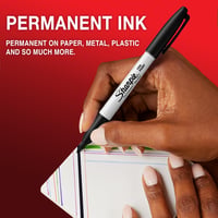 Permanentný popisovač Sharpie | Tenký hrot | Čierny atrament | Balenie 12 ks 2