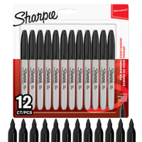 Permanentný popisovač Sharpie | Tenký hrot | Čierny atrament | Balenie 12 ks 1