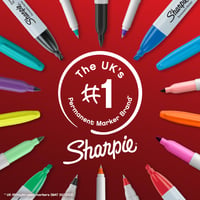 Permanentný popisovač Sharpie | Tenký hrot | Čierny atrament | Balenie 12 ks 6
