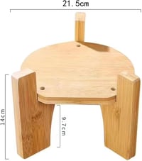 Sharplace Bambusz Italadagoló Tartó Kerek Talppal 21,5 cm - Vízkanna Állvány Bulikhoz Esküvőkhöz Étterembe 2