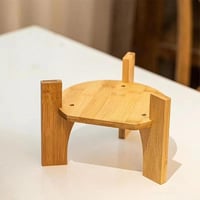 Sharplace Bambusz Italadagoló Tartó Kerek Talppal 21,5 cm - Vízkanna Állvány Bulikhoz Esküvőkhöz Étterembe 9