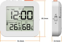 Sharplace Digitális Fürdőszobai Óra Vízálló Időzítő Ébresztő Hőmérő Páratartalom Mérő Konyhai Timer Fehér 2