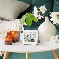 Sharplace Digitális Fürdőszobai Óra Vízálló Időzítő Ébresztő Hőmérő Páratartalom Mérő Konyhai Timer Fehér 7