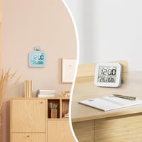 Sharplace Digitális Fürdőszobai Óra Vízálló Időzítő Ébresztő Hőmérő Páratartalom Mérő Konyhai Timer Fehér 8