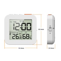 Sharplace Digitalni Sat za Kupaonicu Vodootporni Timer Alarm Termometar Mjerač Vlage Kuhinjski Timer Bijeli 2