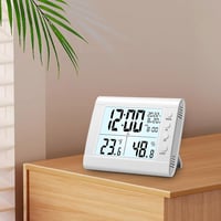 Sharplace Digitális Fürdőszobai Óra Vízálló Zuhany Timer Ébresztővel, Hőmérő Páratartalom Mérő Konyhai Időzítő, Fehér 7