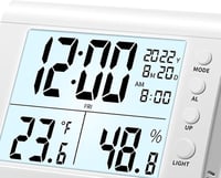 Sharplace Digitális Fürdőszobai Óra Vízálló Zuhany Timer Ébresztővel, Hőmérő Páratartalom Mérő Konyhai Időzítő, Fehér 3