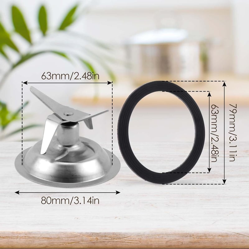 Sharplace Turmixgép Kés Csere Alkatrész 4 Pengés Rozsdamentes Acél Tömítéssel MX2050 Mixer Blender Tartozék Ezüst