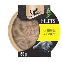 Hrană umedă pentru pisici adulte Sheba Filets cu pui în sos – 32 x 60 g, în tăvițe 1