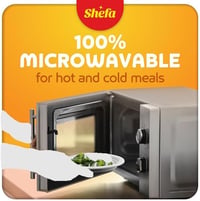 Shefa 100 db fehér tányér - mosható, mikrózható, erős műanyag tálca parti és kempinghez 4