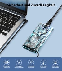 shefor 150W napájací adaptér pre notebooky HP Omen 15/17, ZBook Studio/Power/Fury, Pavilion Gaming – 19,5V 7,7A, konektor 4,5x3,0 mm modrý 6