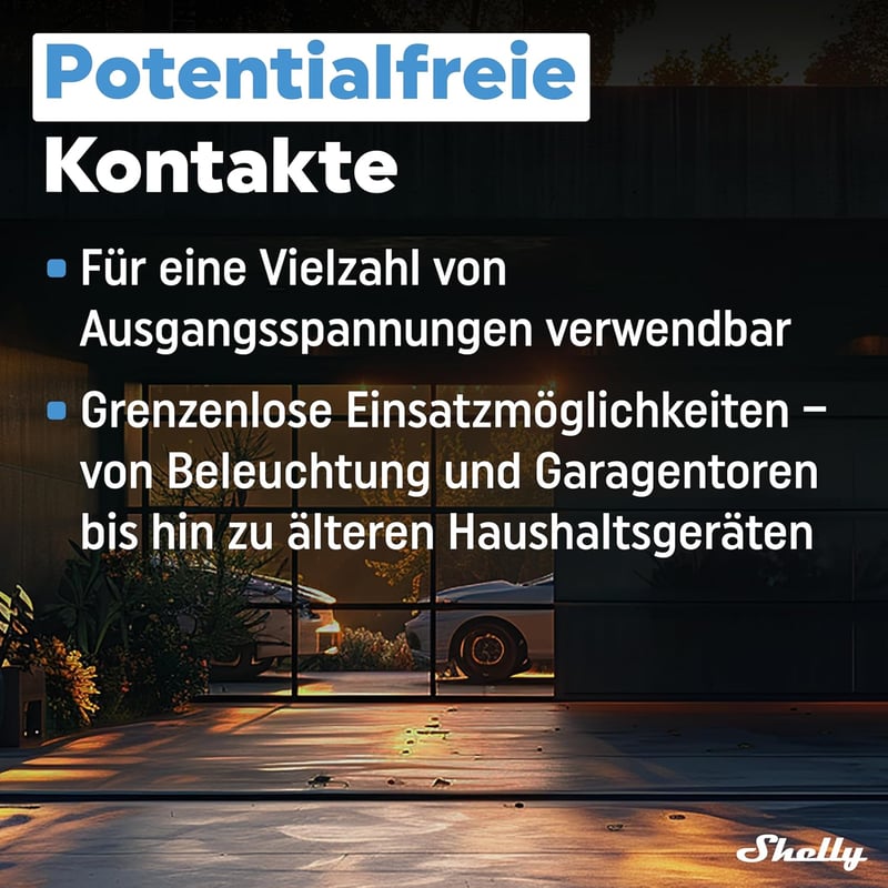 Shelly 1 Gen3 WLAN okos relé lichtschalter Alexa Google Home kompatibilis