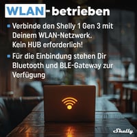 Shelly 1 Gen3 WLAN okos relé lichtschalter Alexa Google Home kompatibilis 4