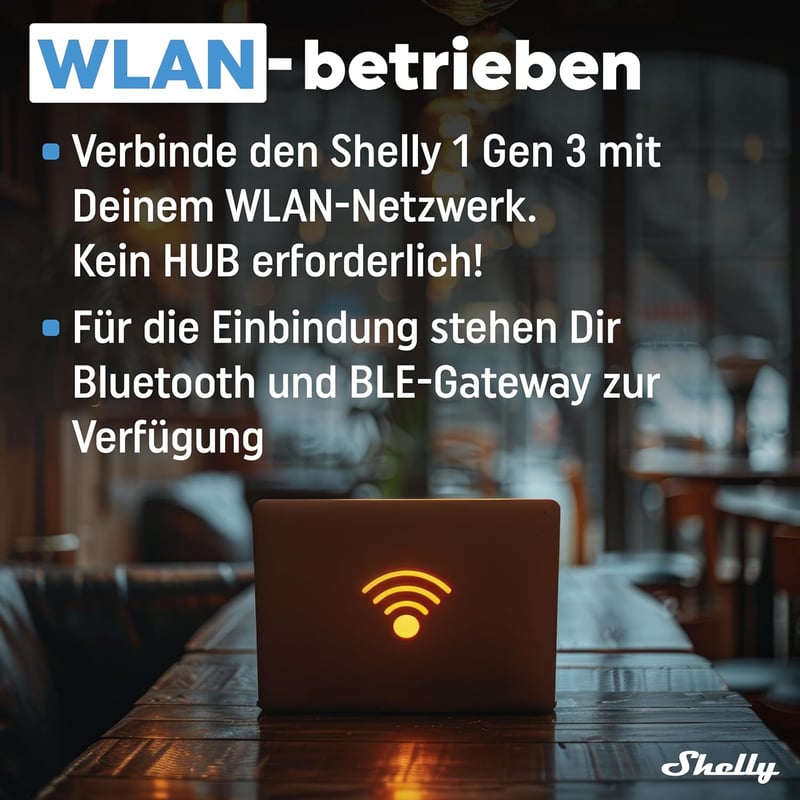 Shelly 1 Gen3 WLAN okos relé lichtschalter Alexa Google Home kompatibilis