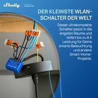 Inteligentné relé Shelly 1 Mini Gen3 WiFi a Matter, 1 kanál, 8A, bezpotenciálový kontakt, vypínač svetla, garážová brána, inteligentná domácnosť, Alexa 2